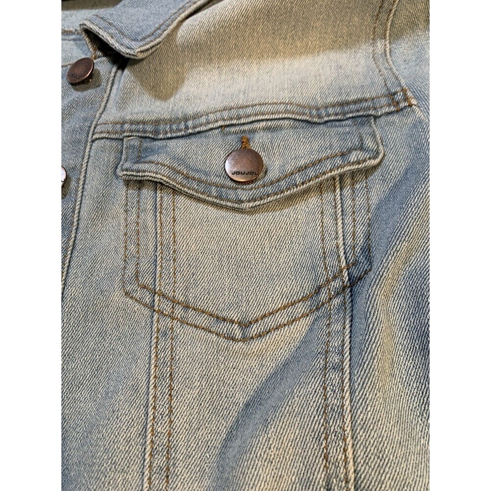 Jou Jou Premium Outerwear Stretch Denim Jacket New With Macy's Backstage Tag L - Picture 7 of 16